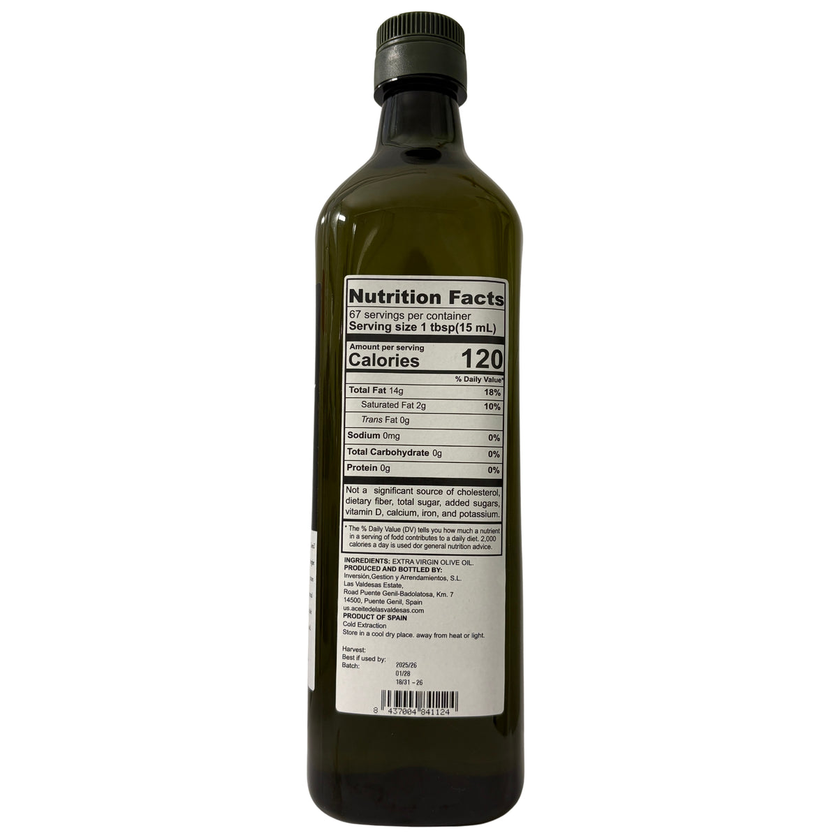 Aceite de oliva virgen extra Arbequina (33.8 fl oz)